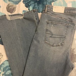 American Eagle Super Hi-Rise Flare 18 Long Jeans